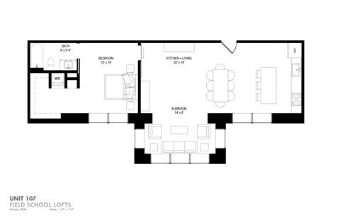 a black and white floor plan of a house